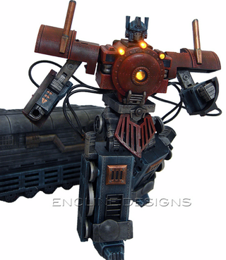 Illustration for article titled This steampunk Optimus Prime runs on coal